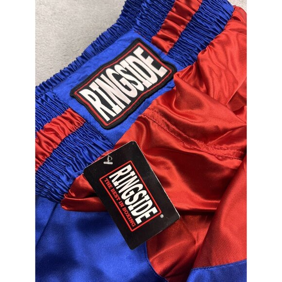 Ringside Mens m Satin Boxing Shorts Red Blue White Sport Training Athletic MMA - Picture 6 of 10